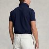 Navy Miesten Ralph Lauren Classic Fit Crest Mesh -poolopaidat Navy Miesten Ralph Lauren Classic Fit Crest Mesh -poolopaidat