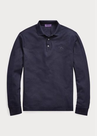 Navy Miesten Ralph Lauren Custom Slim Fit Pique poolopaidat Navy Miesten Ralph Lauren Custom Slim Fit Pique poolopaidat