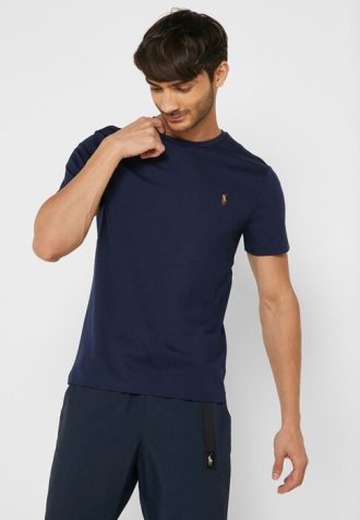 Navy Miesten Ralph Lauren Essential Crew Neck T-paidat