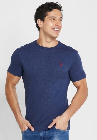 Navy Miesten Ralph Lauren Essential Crew Neck T-paidat