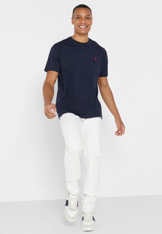 Navy Miesten Ralph Lauren Essential Crew Neck T-paidat Navy Miesten Ralph Lauren Essential Crew Neck T-paidat