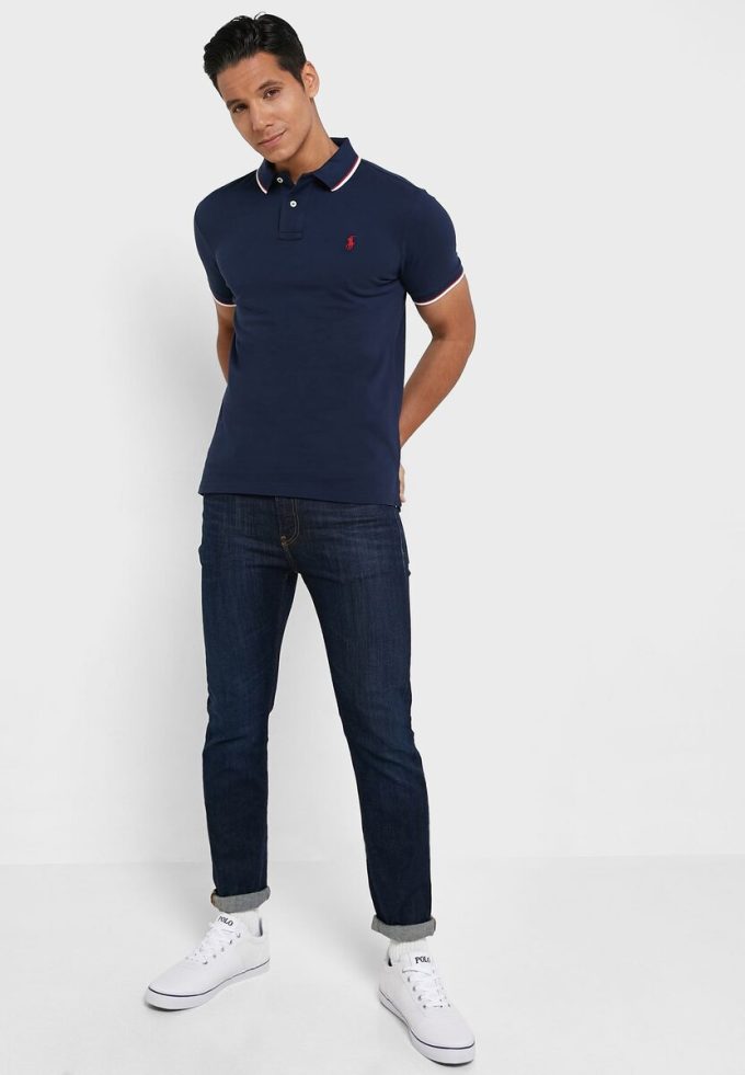 Navy Miesten Ralph Lauren Essential poolopaidat