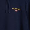 Navy miesten Ralph Lauren -logohihainen huppari Navy miesten Ralph Lauren -logohihainen huppari