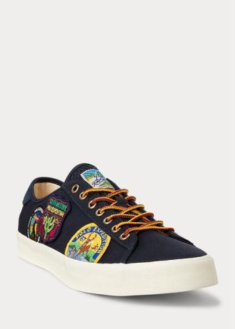 Navy miesten Ralph Lauren Nelson Logo-Patch Twill-lenkkarit Navy miesten Ralph Lauren Nelson Logo-Patch Twill-lenkkarit