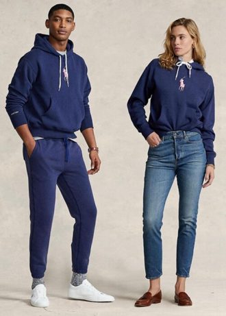 Navy Miesten Ralph Lauren Pink PonyPink Pony Fleece-huppari
