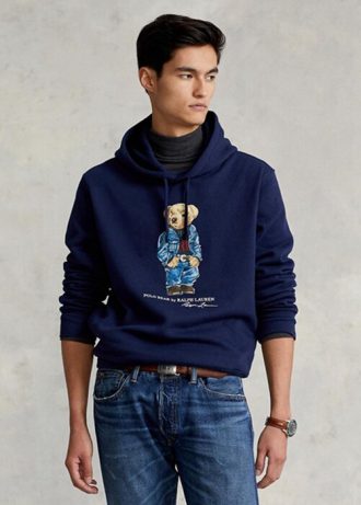 Navy Miesten Ralph Lauren Polo Bear Fleece -huppari