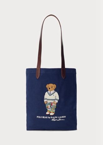 Navy Miesten Ralph Lauren Polo Bear Twill Crossbody laukut