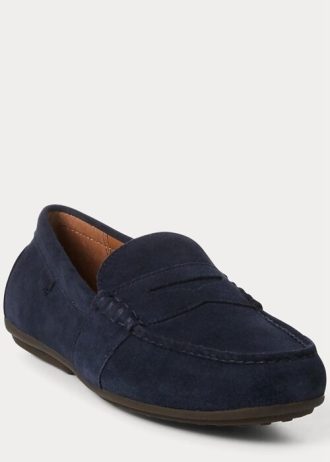Navy miesten Ralph Lauren Reynold Mokkanahkaiset kuljettajan vapaa-ajan kengät Navy miesten Ralph Lauren Reynold Mokkanahkaiset kuljettajan vapaa-ajan kengät