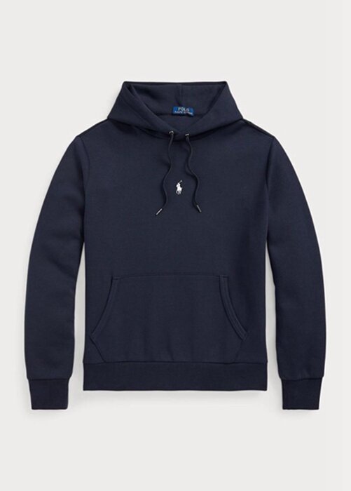 Navy miesten Ralph Lauren tuplaneulottu huppari Navy miesten Ralph Lauren tuplaneulottu huppari
