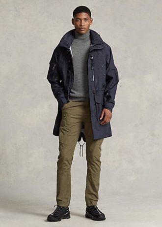 Navy miesten Ralph Lauren vettä hylkivä hupullinen Marsh takit