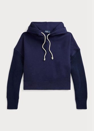 Navy naisten Ralph Lauren Boxy Fit Hybrid Jumper-hihainen huppari Navy naisten Ralph Lauren Boxy Fit Hybrid Jumper-hihainen huppari