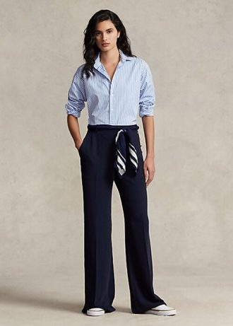 Navy naisten Ralph Lauren Cady leveälahkeiset housut Navy naisten Ralph Lauren Cady leveälahkeiset housut