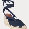 Navy naisten Ralph Lauren Canvas Wedge Espadrille Navy naisten Ralph Lauren Canvas Wedge Espadrille