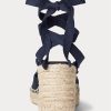 Navy naisten Ralph Lauren Canvas Wedge Espadrille Navy naisten Ralph Lauren Canvas Wedge Espadrille