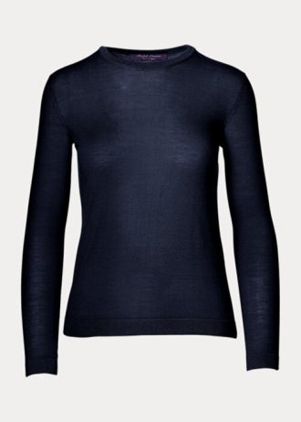 Navy naisten Ralph Lauren Cashmere Crewneck -neulepuserot