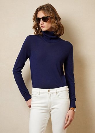 Navy naisten Ralph Lauren Cashmere villapaita Navy naisten Ralph Lauren Cashmere villapaita