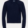 Navy naisten Ralph Lauren Cotton Crewneck -neulepuserot Navy naisten Ralph Lauren Cotton Crewneck -neulepuserot