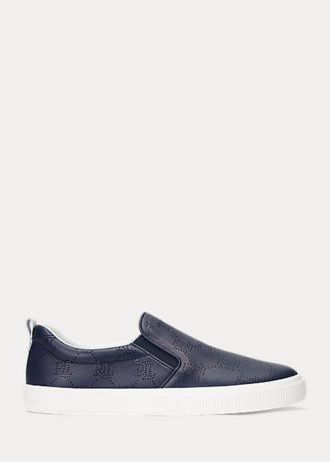 Navy naisten Ralph Lauren Haddley Logo -nahkaiset lenkkarit Navy naisten Ralph Lauren Haddley Logo -nahkaiset lenkkarit