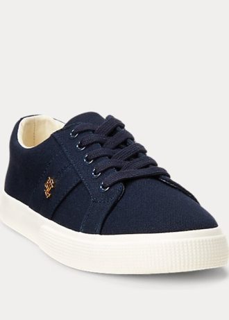 Navy naisten Ralph Lauren Janson II Canvas tennarit