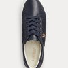 Navy naisten Ralph Lauren Janson II Nappa -nahkaiset tennarit