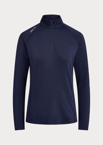 Navy naisten Ralph Lauren Jersey Quarter-vetoketjulliset villapaidat Navy naisten Ralph Lauren Jersey Quarter-vetoketjulliset villapaidat