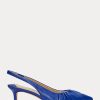 Navy naisten Ralph Lauren Lolah Nappan nahkaiset Slingback-korkokengät Navy naisten Ralph Lauren Lolah Nappan nahkaiset Slingback-korkokengät
