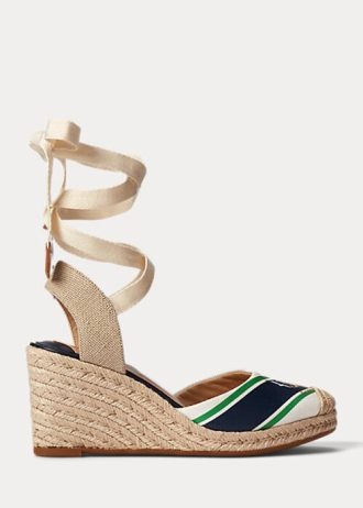 Navy naisten Ralph Lauren Paislee Canvas Espadrille