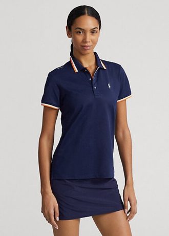 Navy naisten Ralph Lauren Räätälöity Fit Jersey poolopaidat