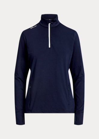 Navy naisten Ralph Lauren Stretch Jersey Quarter -vetoketjulliset villapaidat Navy naisten Ralph Lauren Stretch Jersey Quarter -vetoketjulliset villapaidat