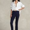 Navy naisten Ralph Lauren Stretch-villasekoite Twill-leggingsit Navy naisten Ralph Lauren Stretch-villasekoite Twill-leggingsit