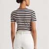 Navy naisten Ralph Lauren Striped Stretch Cotton T-paidat Navy naisten Ralph Lauren Striped Stretch Cotton T-paidat