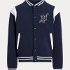 Navy / White Miesten Ralph Lauren Fleece Letterman -takit Navy / White Miesten Ralph Lauren Fleece Letterman -takit