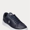 Navy / White Miesten Ralph Lauren Heritage Court II -nahkaiset tennarit Navy / White Miesten Ralph Lauren Heritage Court II -nahkaiset tennarit