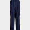 Navy / White Naisten Ralph Lauren Pinstripe Twill Straight Pants Navy / White Naisten Ralph Lauren Pinstripe Twill Straight Pants