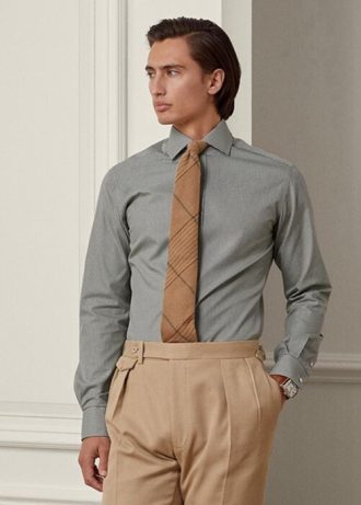 Oliivi Miesten Ralph Lauren Gingham Muodolliset paidat