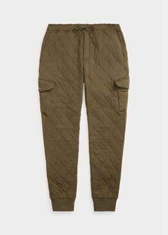 Oliivi miesten Ralph Lauren Luxury Jersey Cargo Jogger -housut Oliivi miesten Ralph Lauren Luxury Jersey Cargo Jogger -housut