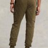 Oliivi miesten Ralph Lauren Luxury Jersey Cargo Jogger -housut Oliivi miesten Ralph Lauren Luxury Jersey Cargo Jogger -housut
