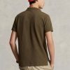 Oliivi miesten Ralph Lauren mukautetut Slim Fit mesh poolopaidat Oliivi miesten Ralph Lauren mukautetut Slim Fit mesh poolopaidat