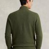 Oliivi miesten Ralph Lauren verkkoneulotut puuvillaiset neulepuserot Oliivi miesten Ralph Lauren verkkoneulotut puuvillaiset neulepuserot