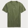 Oliivi Miesten Ralph Laurenin mukautetut Slim Fit Crewneck T-paidat