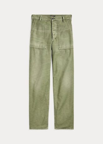 Oliivi naisten Ralph Lauren Cotton Sateen Utility Pants -housut Oliivi naisten Ralph Lauren Cotton Sateen Utility Pants -housut