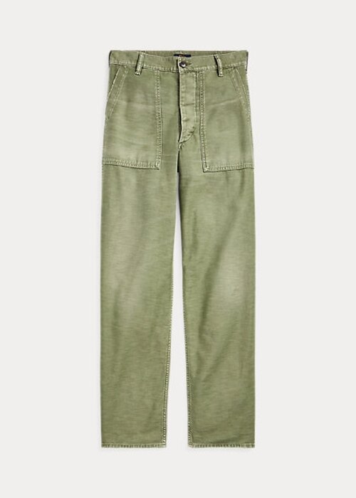 Oliivi naisten Ralph Lauren Cotton Sateen Utility Pants -housut Oliivi naisten Ralph Lauren Cotton Sateen Utility Pants -housut