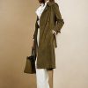 Oliivi naisten Ralph Lauren Romilly lampaan mokkanahkatakit Oliivi naisten Ralph Lauren Romilly lampaan mokkanahkatakit