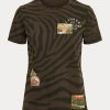 Oliivi Naisten Ralph Lauren Zebra-print jersey T-paidat Oliivi Naisten Ralph Lauren Zebra-print jersey T-paidat