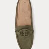 Oliivinväriset naisten Ralph Lauren Brynn mokkanahkaiset kuljettajakengät Oliivinväriset naisten Ralph Lauren Brynn mokkanahkaiset kuljettajakengät