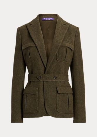 Oliivinväriset naisten Ralph Lauren Rhodri -villatakit Oliivinväriset naisten Ralph Lauren Rhodri -villatakit