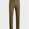 Olive miesten Ralph Lauren Gregory pellavapukuhousut