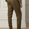 Olive miesten Ralph Lauren Gregory pellavapukuhousut