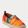 Oranssi miesten Ralph Lauren Bowsworth kukkainen pellava Espadrille Oranssi miesten Ralph Lauren Bowsworth kukkainen pellava Espadrille