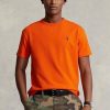 Oranssi miesten Ralph Lauren Classic Fit Heavyweight Jersey T-paidat Oranssi miesten Ralph Lauren Classic Fit Heavyweight Jersey T-paidat
